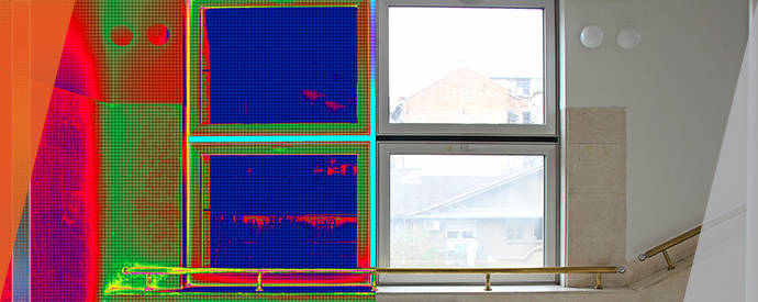 Image thermique d'une inspection thermographique.